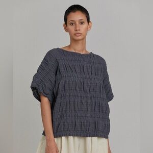 Black Crane Charcoal Grey Cotton Shirt size XS